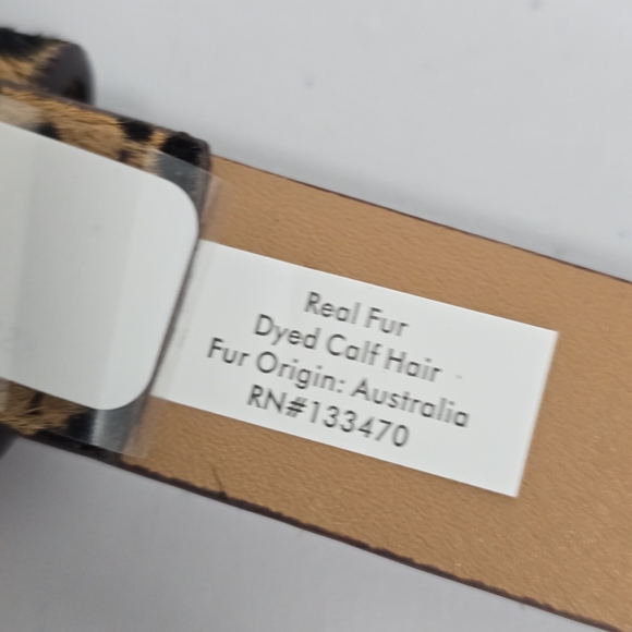 Kate Spade Womens Leather Belt Medium 32-34 Brown Leopard Gold Buckle NWT main image 7